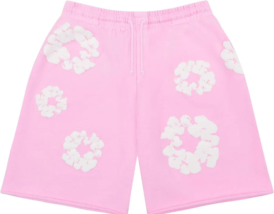 denim tears the cotton wreath shorts Pink