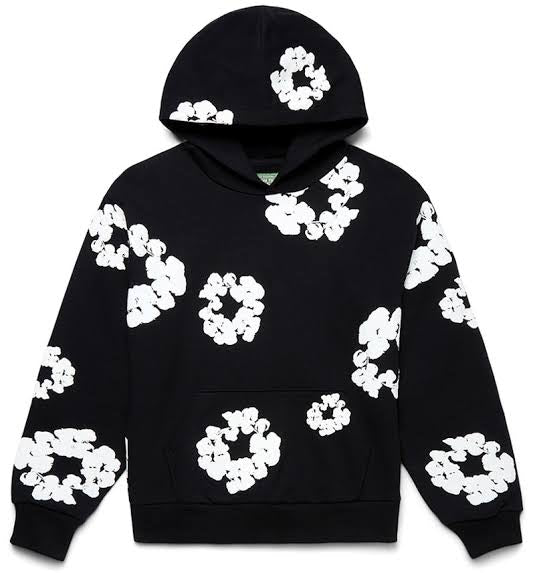denim tears the cotton wreath Hoodie white/black