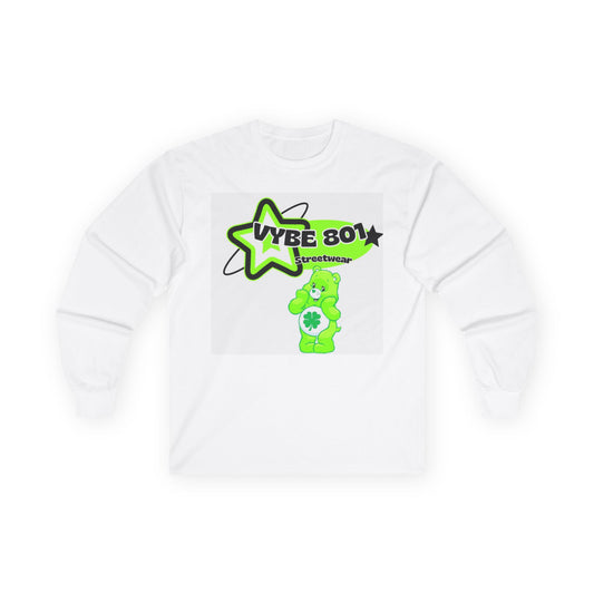 VYBE 801 Unisex Long Sleeve Tee - Retro Vibe, Comfortable Streetwear, Perfect for Casual Outings, Music Festivals, Gift for Friends