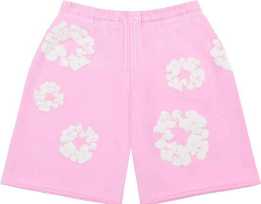 denim tears the cotton wreath shorts Pink