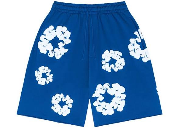 denim tears the cotton wreath shorts Blue