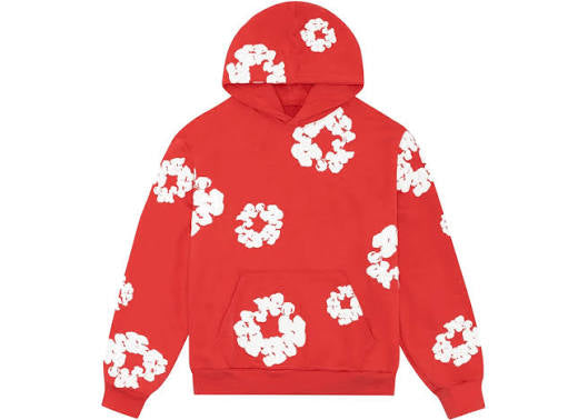 denim tears the cotton wreath Hoodie Red