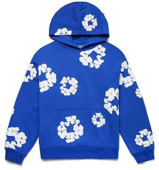 denim tears the cotton wreath Hoodie Blue