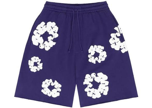 denim tears the cotton wreath shorts Purple