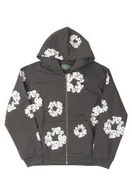 denim tears Rhinestone the cotton wreath Hoodie Black/Grey