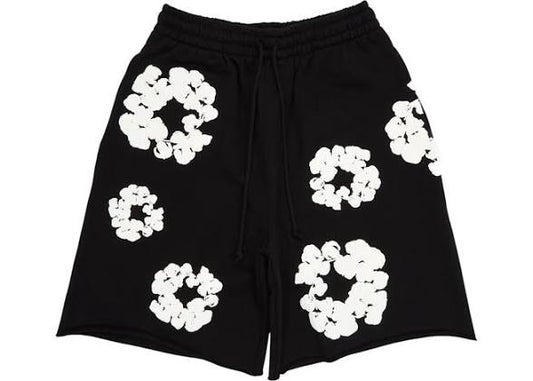 denim tears the cotton wreath shorts Black