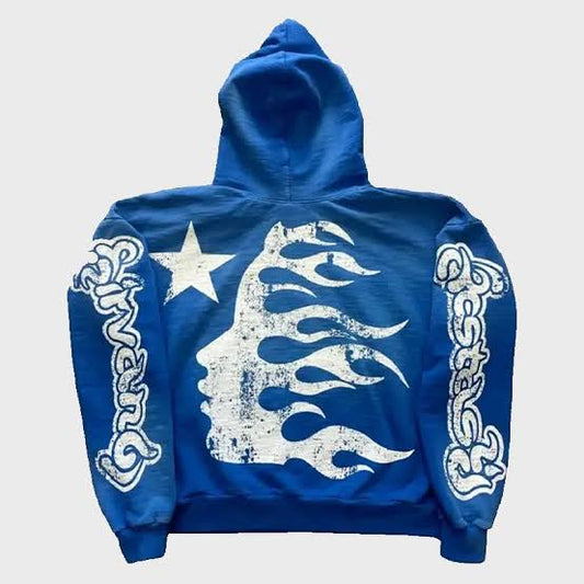 Hellstar blue pullover hoodie